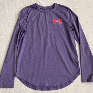 Under Armour Purple Long Sleeve Tee with Crew Neck